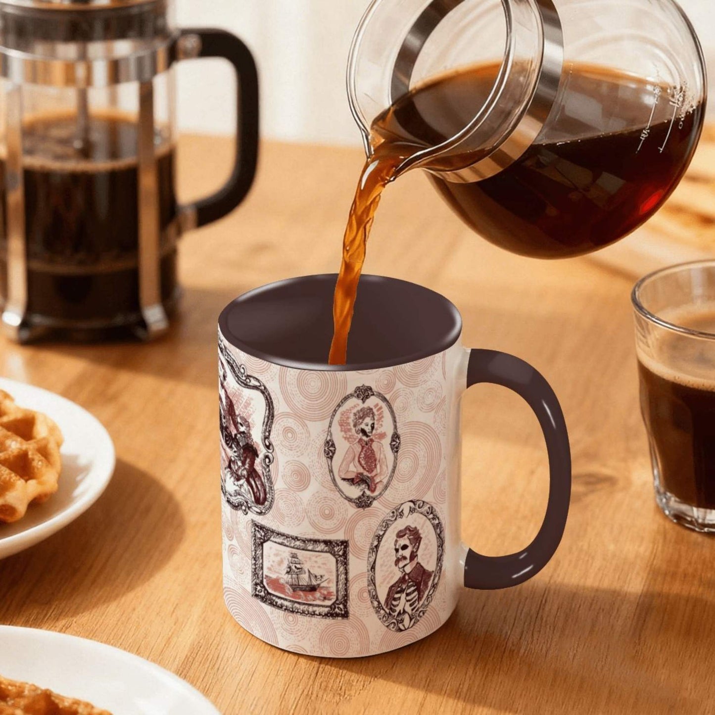 Domestic Zombie Portrait Gallery Mug, Oxblood