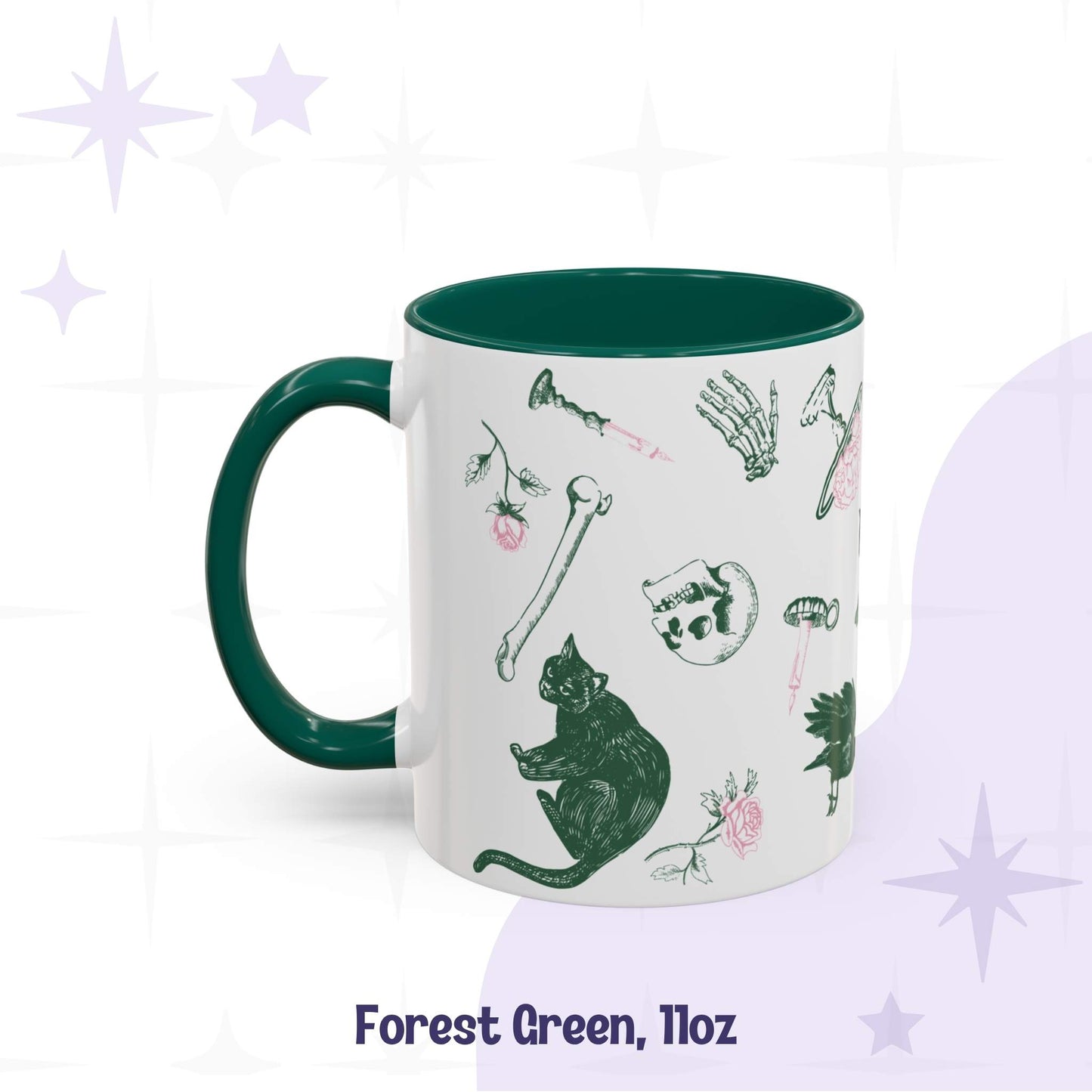 Domestic Zombie Icons Mug, Pink and Green