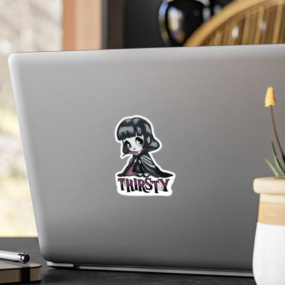 Thirsty Little Vampire Kiss-Cut Vinyl Sticker