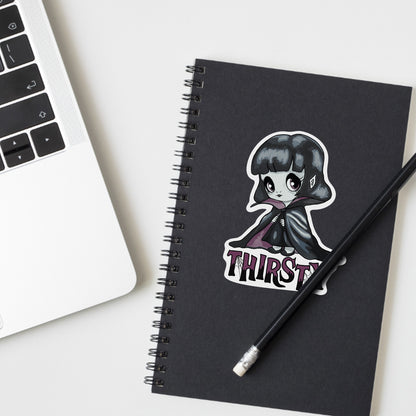 Thirsty Little Vampire Kiss-Cut Vinyl Sticker