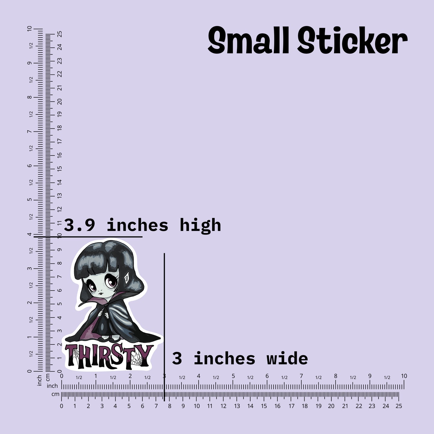 Thirsty Little Vampire Kiss-Cut Vinyl Sticker