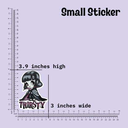 Thirsty Little Vampire Kiss-Cut Vinyl Sticker