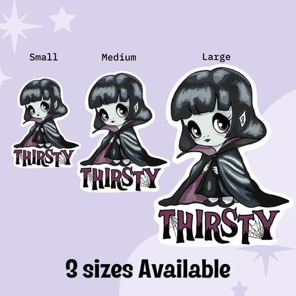 Thirsty Little Vampire Kiss-Cut Vinyl Sticker