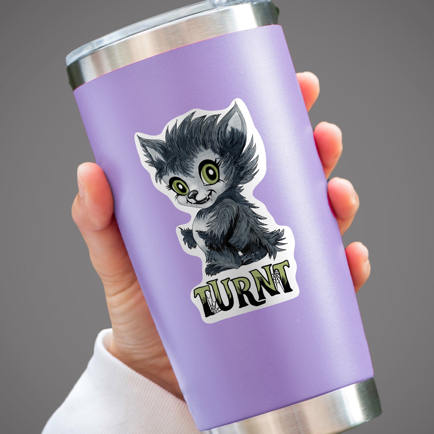 Turnt Little Werewolf Kiss-Cut Vinyl Sticker