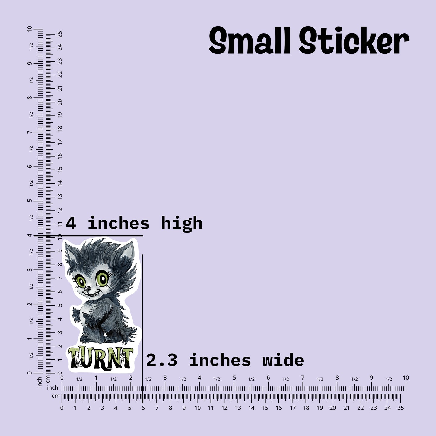 Turnt Little Werewolf Kiss-Cut Vinyl Sticker
