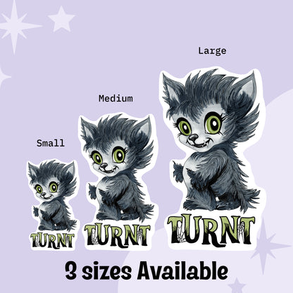 Turnt Little Werewolf Kiss-Cut Vinyl Sticker